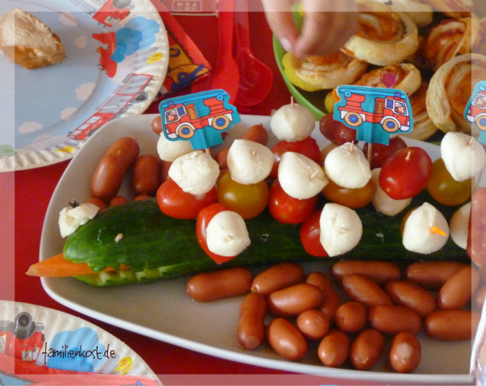 Abendessen Feuerwehrparty Kindergeburtstag