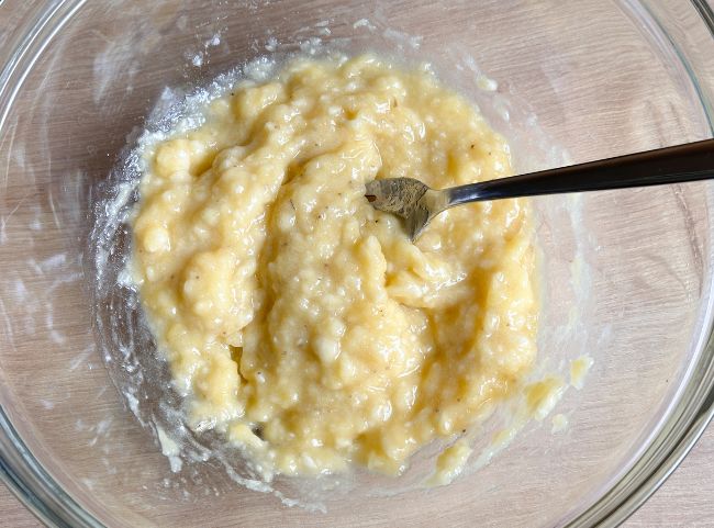 Bananenmuffins Banane p&uuml;rieren