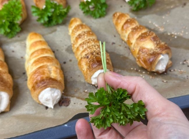 Bl&auml;tterteig M&ouml;hren Petersilie