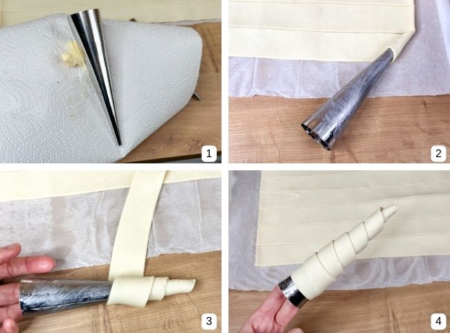 Bl&auml;tterteig M&ouml;hren formen