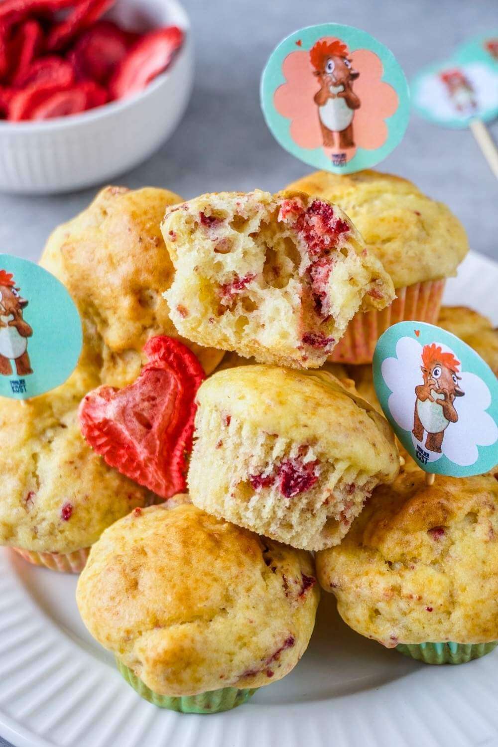 Erdbeermuffins (nicht nur) für Kinder