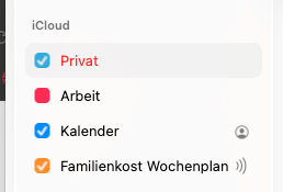 Familienkost-Wochenplan aktiv