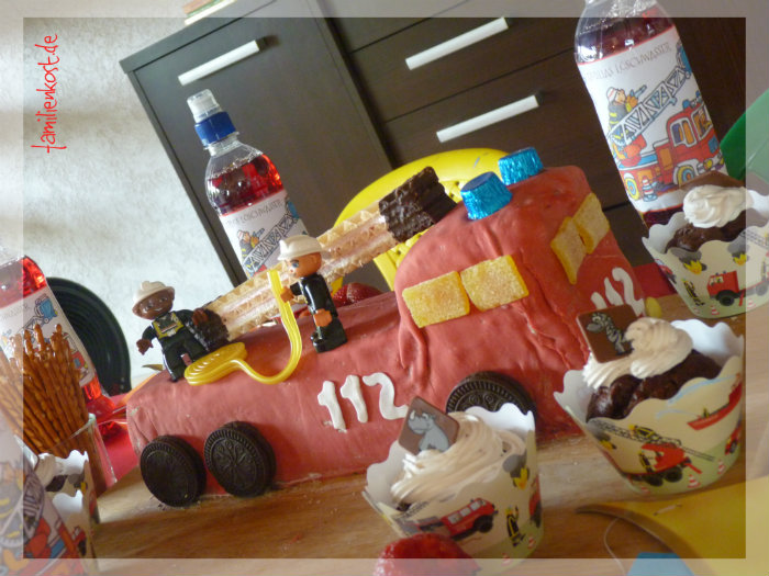 Feuerwehrautokuchen Kindergeburtstag