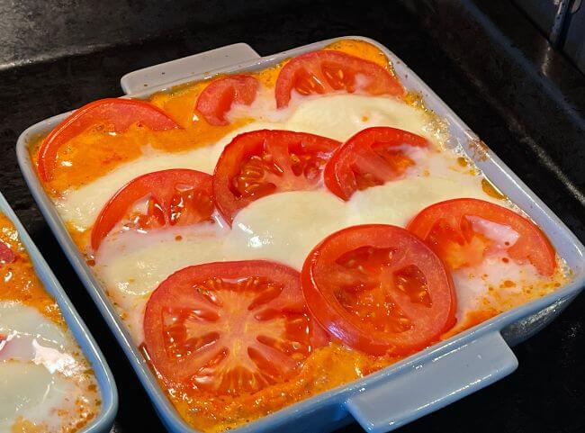 H&auml;hnchenbrust Tomate Mozzarella - backen