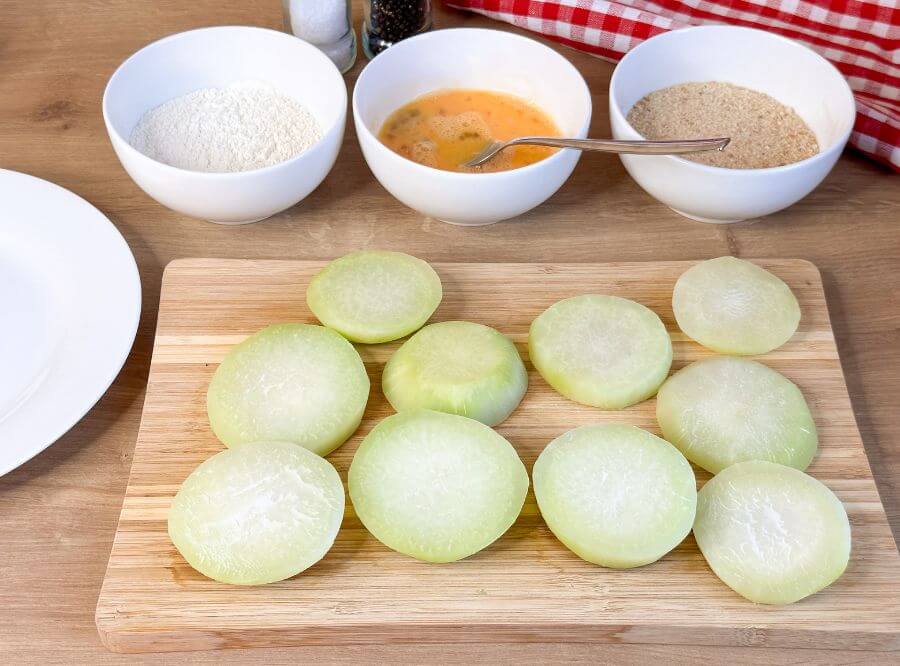 Kohlrabischnitzel - Panierstra&szlig;e