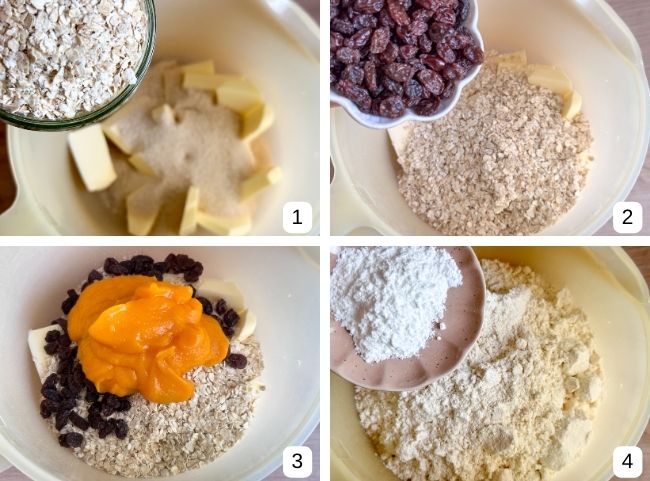 K&uuml;rbiskekse mit Haferflocken