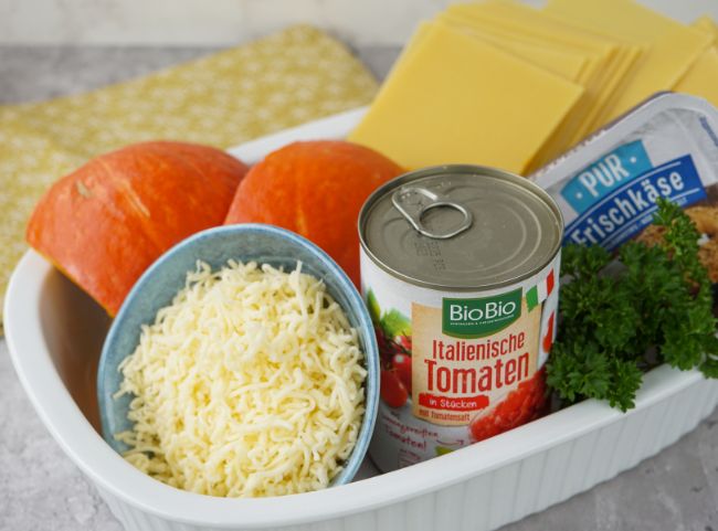 Vegetarisches K&uuml;rbislasagne Rezept