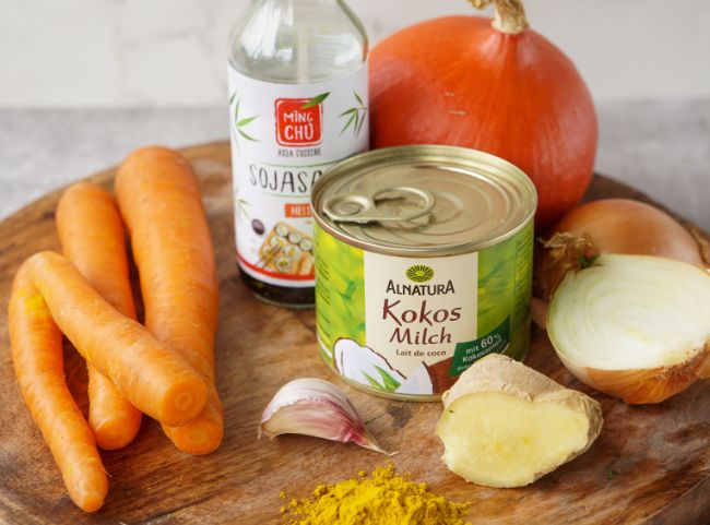 K&uuml;rbissuppe Kokosmilch Zutaten