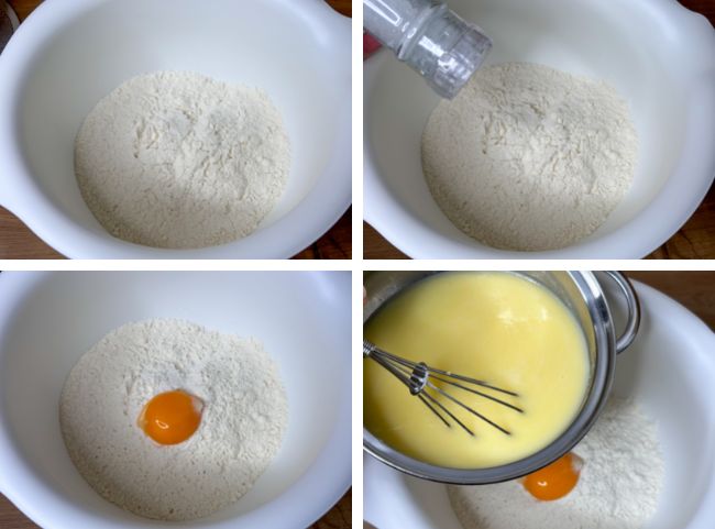 Milchbr&ouml;tchen - Mehl hinzuf&uuml;gen