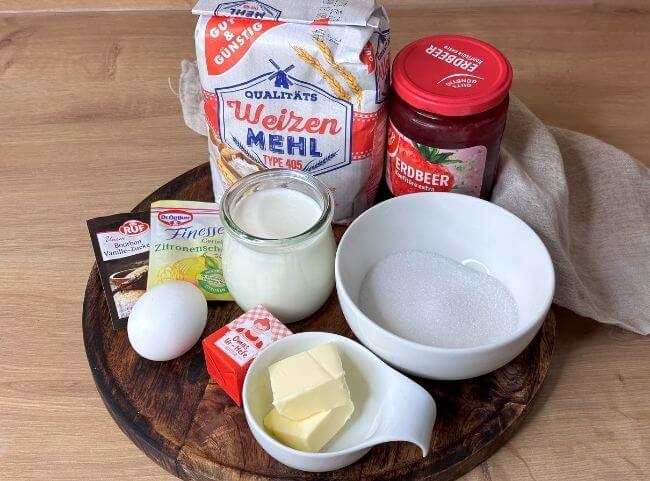 Zutaten f&uuml;r Pfannkuchen
