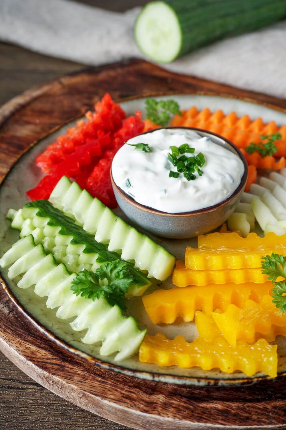 Rohkost mit Dip Rezept