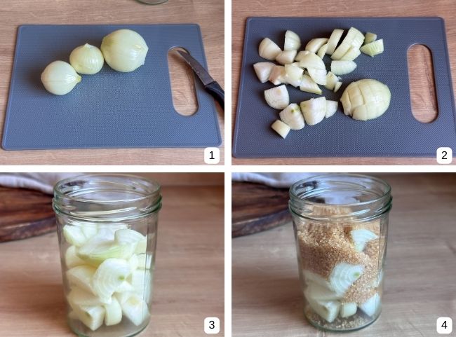 Zwiebelsaft - Zwiebel schneiden